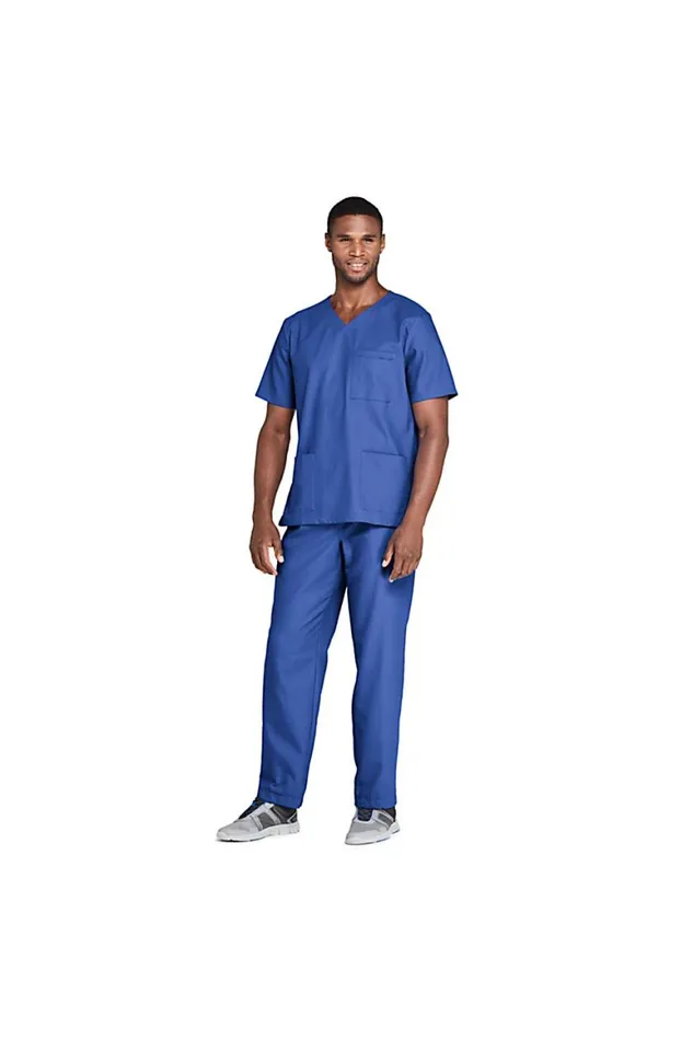 Lands039 End Knit Tops and Tees Men Scrub Top Dark Cobalt Blue Lands039 End Knit Tops and Tees Men Scrub Top Dark Cobalt Blue