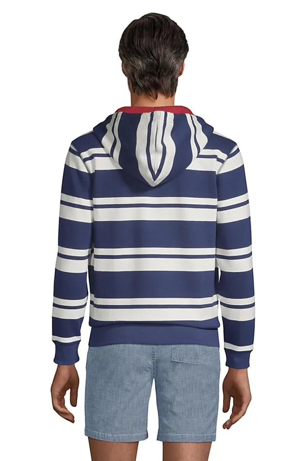 Lands039 End Knit Tops and Tees Men Serious Sweats Long Sleeve Full Zip Stripe Hoodie Warm Tawny Brown Lands039 End Knit Tops and Tees Men Serious Sweats Long Sleeve Full Zip Stripe Hoodie Warm Tawny Brown
