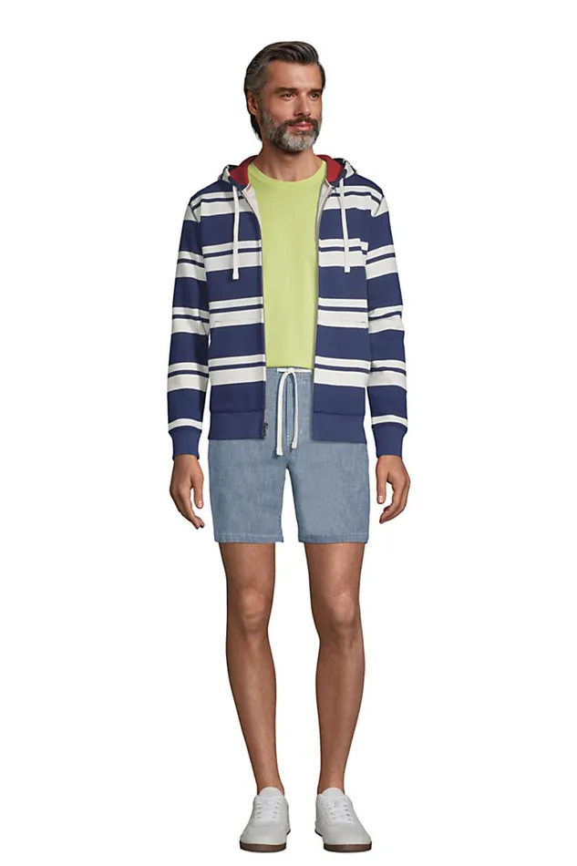 Lands039 End Knit Tops and Tees Men Serious Sweats Long Sleeve Full Zip Stripe Hoodie Warm Tawny Brown Lands039 End Knit Tops and Tees Men Serious Sweats Long Sleeve Full Zip Stripe Hoodie Warm Tawny Brown