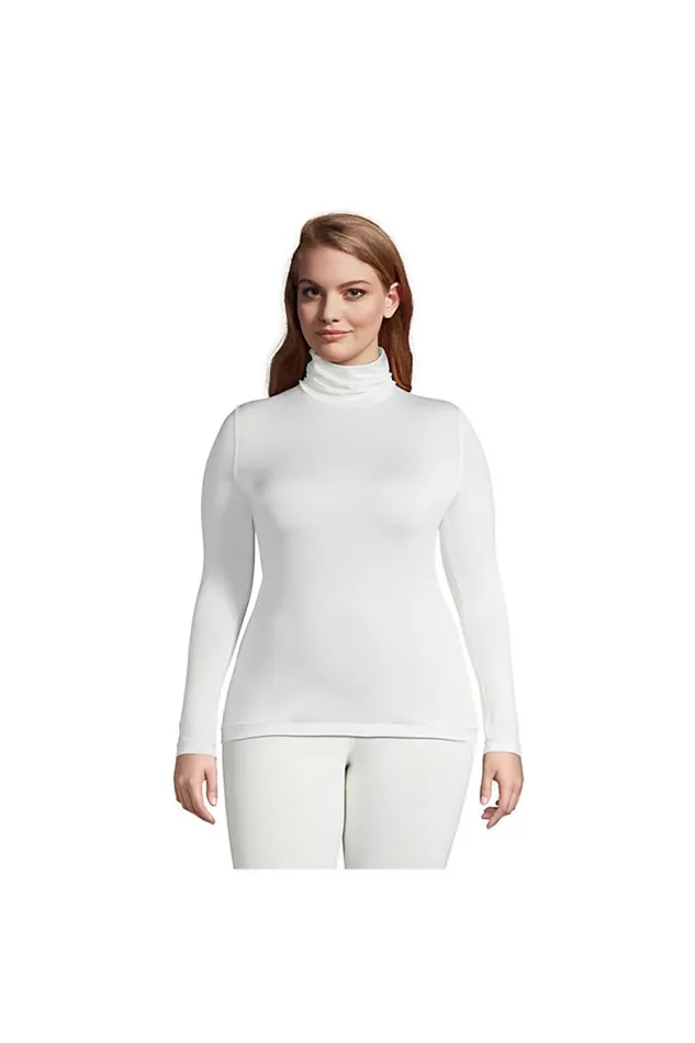 Lands039 End Long Underwear Women Plus Size Natural Thermaskin Merino Wool Thermal Long Underwear Base Layer Turtleneck Top Ivory Lands039 End Long Underwear Women Plus Size Natural Thermaskin Merino Wool Thermal Long Underwear Base Layer Turtleneck Top Ivory