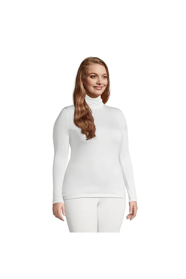 Lands039 End Long Underwear Women Plus Size Natural Thermaskin Merino Wool Thermal Long Underwear Base Layer Turtleneck Top Ivory Lands039 End Long Underwear Women Plus Size Natural Thermaskin Merino Wool Thermal Long Underwear Base Layer Turtleneck Top Ivory