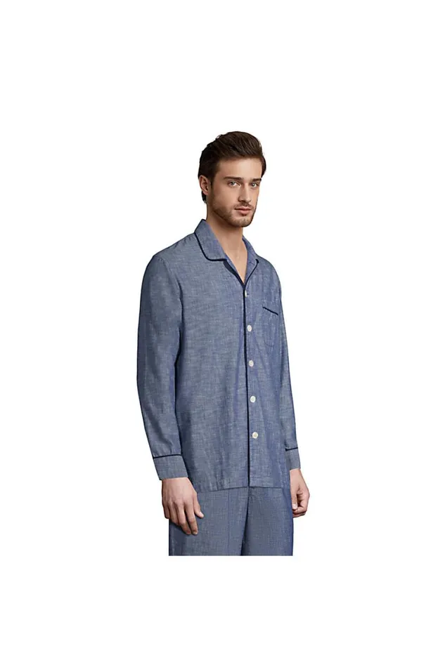 Lands039 End Pajamas and Robes Men Chambray Pajama Shirt Medium Indigo Chambray Lands039 End Pajamas and Robes Men Chambray Pajama Shirt Medium Indigo Chambray