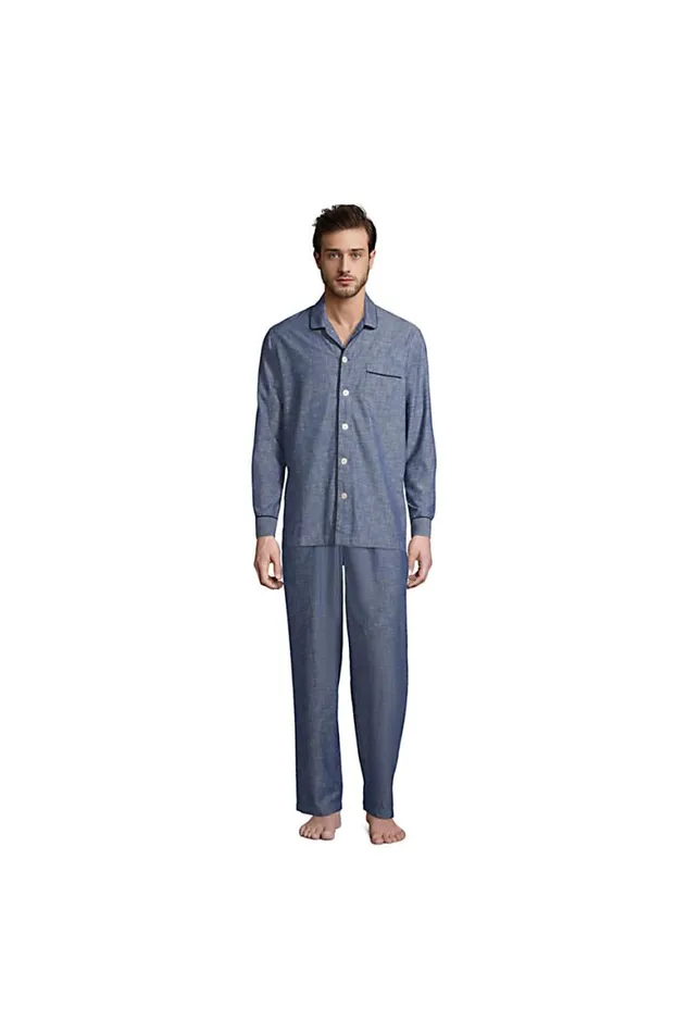 Lands039 End Pajamas and Robes Men Chambray Pajama Shirt Medium Indigo Chambray Lands039 End Pajamas and Robes Men Chambray Pajama Shirt Medium Indigo Chambray