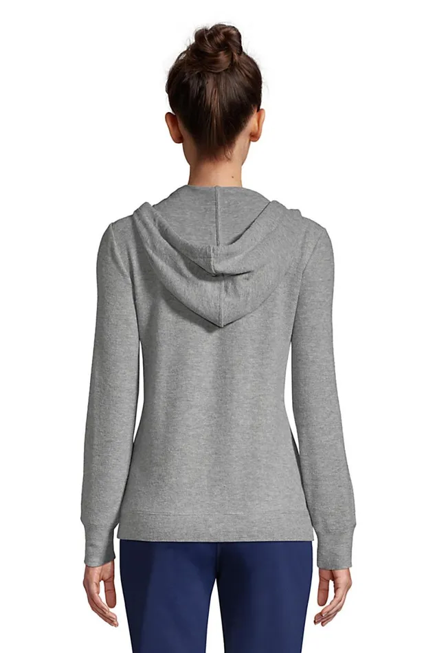 Lands039 End Pajamas and Robes Women Lounge Vneck Cozy Pullover Hoodie Vicuna Heather Lands039 End Pajamas and Robes Women Lounge Vneck Cozy Pullover Hoodie Vicuna Heather