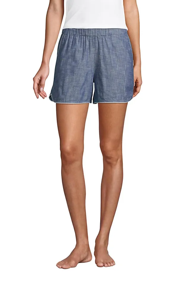 Lands039 End Pajamas and Robes Women Petite Cotton Chambray Pajama Short Medium Indigo Chambray Lands039 End Pajamas and Robes Women Petite Cotton Chambray Pajama Short Medium Indigo Chambray