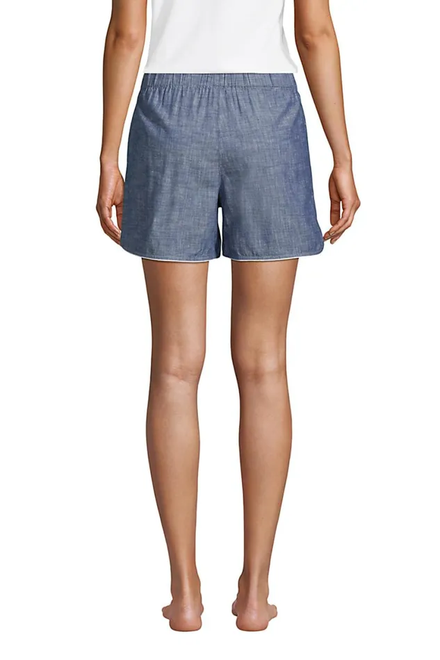 Lands039 End Pajamas and Robes Women Petite Cotton Chambray Pajama Short Medium Indigo Chambray Lands039 End Pajamas and Robes Women Petite Cotton Chambray Pajama Short Medium Indigo Chambray