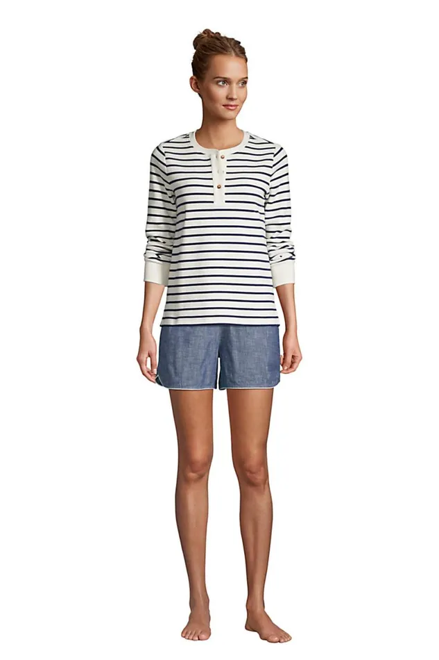 Lands039 End Pajamas and Robes Women Petite Cotton Chambray Pajama Short Medium Indigo Chambray Lands039 End Pajamas and Robes Women Petite Cotton Chambray Pajama Short Medium Indigo Chambray