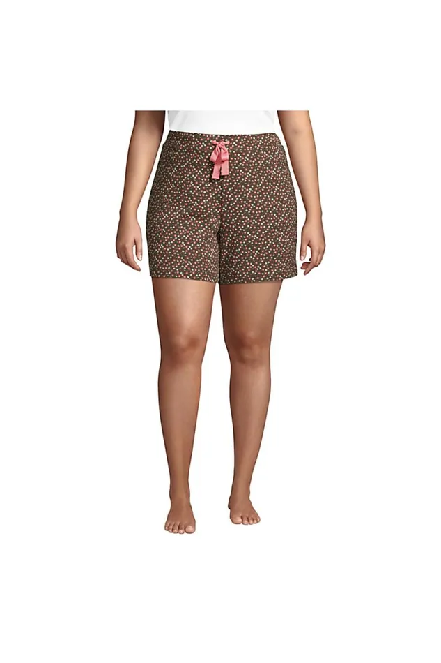 Lands039 End Pajamas and Robes Women Plus Size Lounge 5034 Tie Waist Pajama Shorts Forest Moss Ditsy Floral Lands039 End Pajamas and Robes Women Plus Size Lounge 5034 Tie Waist Pajama Shorts Forest Moss Ditsy Floral