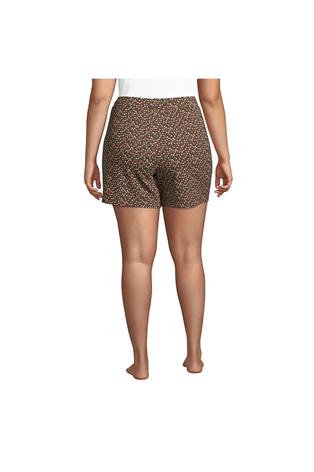 Lands039 End Pajamas and Robes Women Plus Size Lounge 5034 Tie Waist Pajama Shorts Forest Moss Ditsy Floral Lands039 End Pajamas and Robes Women Plus Size Lounge 5034 Tie Waist Pajama Shorts Forest Moss Ditsy Floral