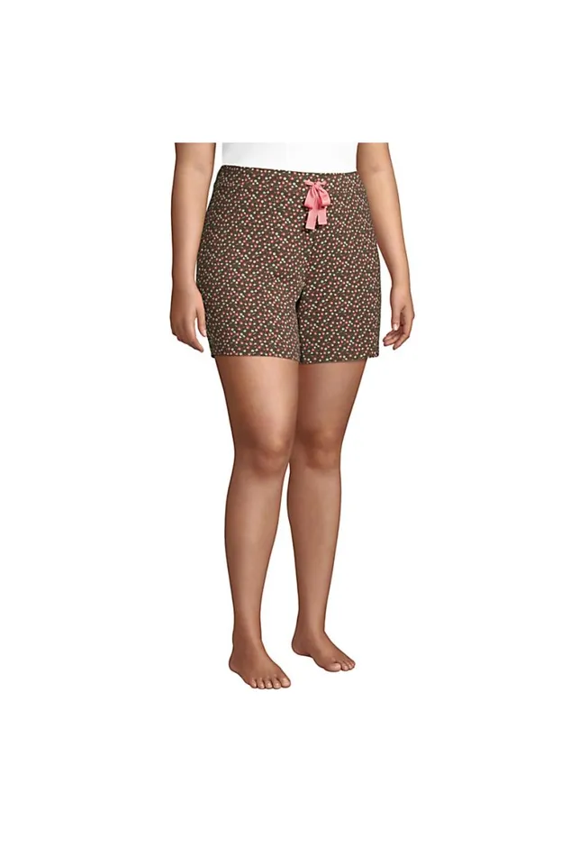 Lands039 End Pajamas and Robes Women Plus Size Lounge 5034 Tie Waist Pajama Shorts Forest Moss Ditsy Floral Lands039 End Pajamas and Robes Women Plus Size Lounge 5034 Tie Waist Pajama Shorts Forest Moss Ditsy Floral