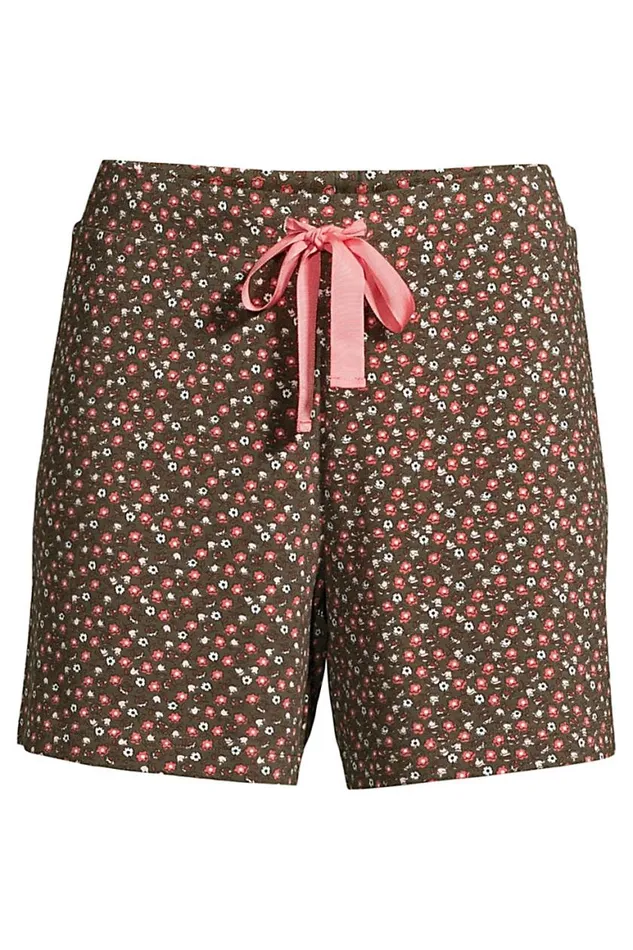 Lands039 End Pajamas and Robes Women Plus Size Lounge 5034 Tie Waist Pajama Shorts Forest Moss Ditsy Floral Lands039 End Pajamas and Robes Women Plus Size Lounge 5034 Tie Waist Pajama Shorts Forest Moss Ditsy Floral