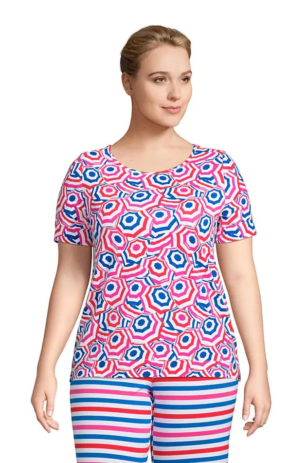Lands039 End Pajamas and Robes Women Plus Size Lounge Short Sleeve Crewneck Pajama Tshirt Vibrant Magenta Beach Umbrella Lands039 End Pajamas and Robes Women Plus Size Lounge Short Sleeve Crewneck Pajama Tshirt Vibrant Magenta Beach Umbrella