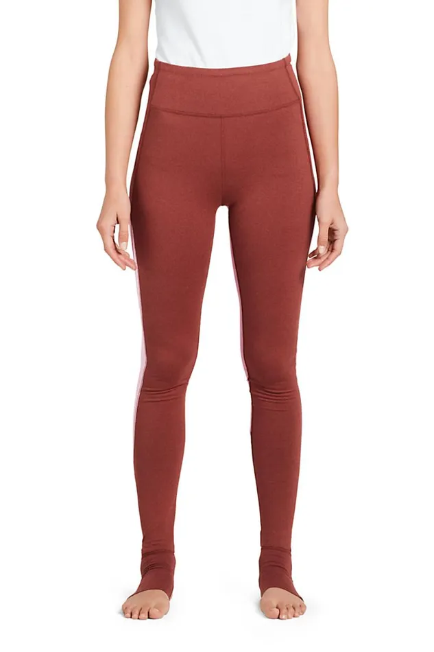 Lands039 End Pants Women Active High Rise Seamless Arch Support Leggings Rust Red Colorblock Lands039 End Pants Women Active High Rise Seamless Arch Support Leggings Rust Red Colorblock