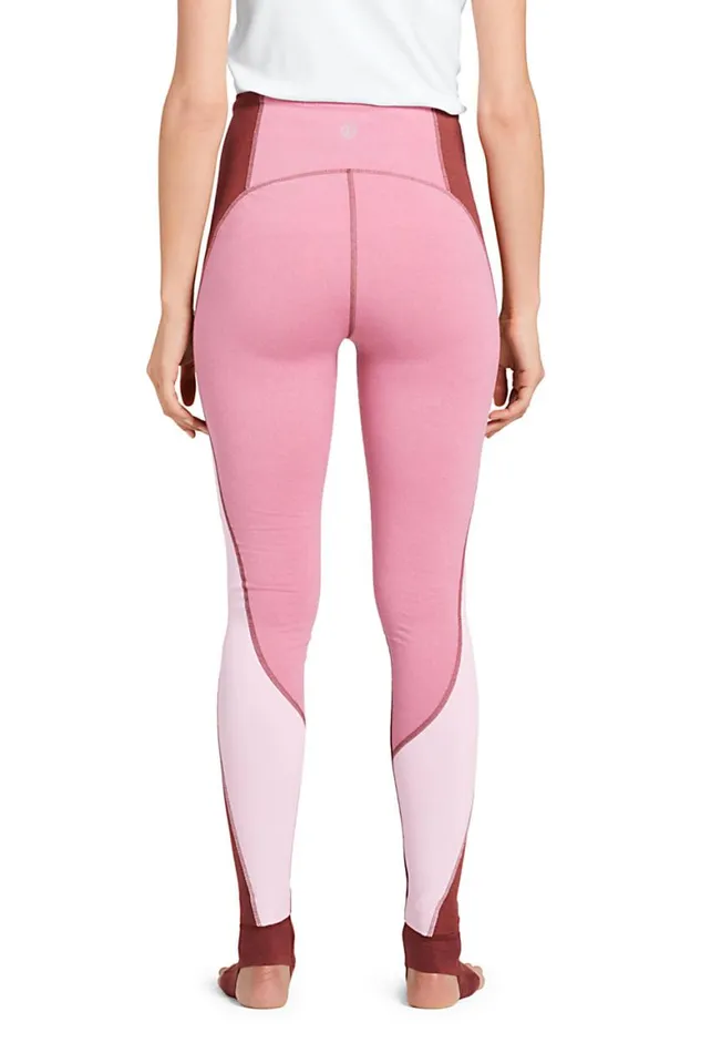 Lands039 End Pants Women Active High Rise Seamless Arch Support Leggings Rust Red Colorblock Lands039 End Pants Women Active High Rise Seamless Arch Support Leggings Rust Red Colorblock