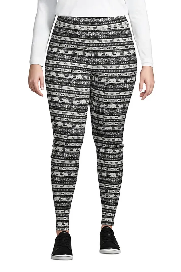 Lands039 End Pants Women Plus Size High Rise Serious Sweats Fleece Lined Pocket Leggings Black Outdoor Fairisle Lands039 End Pants Women Plus Size High Rise Serious Sweats Fleece Lined Pocket Leggings Black Outdoor Fairisle