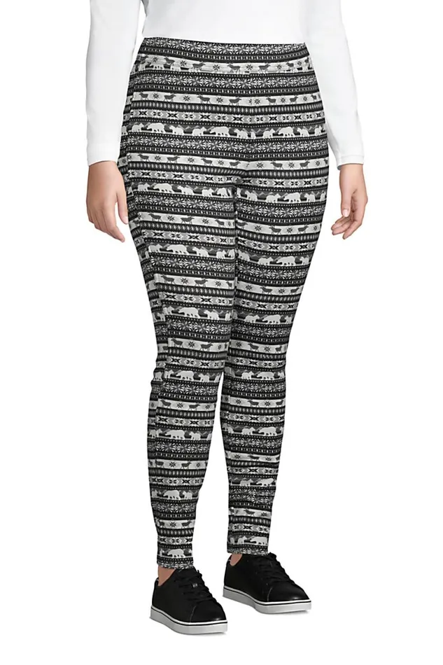 Lands039 End Pants Women Plus Size High Rise Serious Sweats Fleece Lined Pocket Leggings Black Outdoor Fairisle Lands039 End Pants Women Plus Size High Rise Serious Sweats Fleece Lined Pocket Leggings Black Outdoor Fairisle