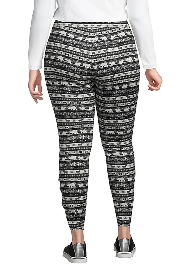 Lands039 End Pants Women Plus Size High Rise Serious Sweats Fleece Lined Pocket Leggings Black Outdoor Fairisle Lands039 End Pants Women Plus Size High Rise Serious Sweats Fleece Lined Pocket Leggings Black Outdoor Fairisle