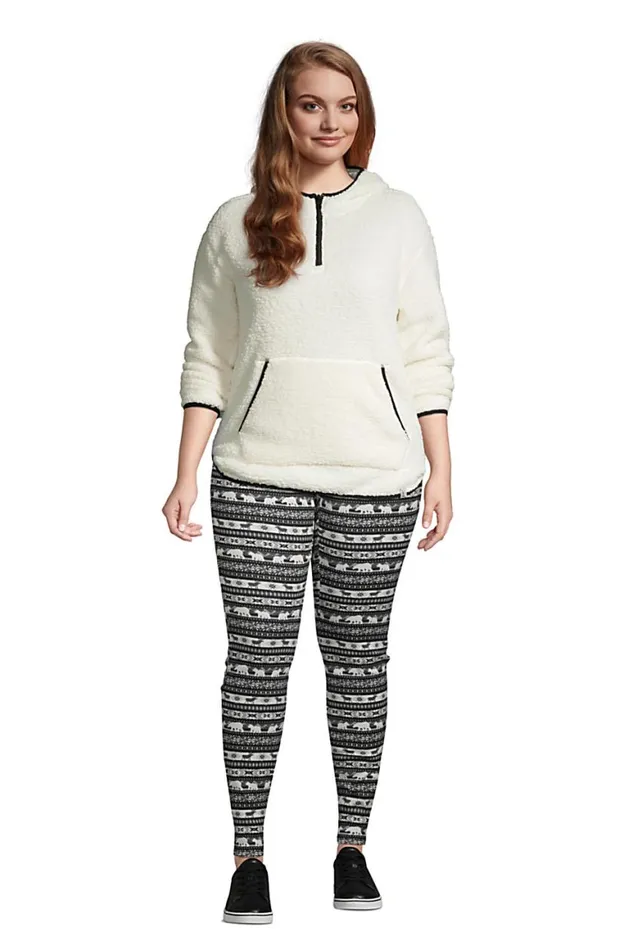 Lands039 End Pants Women Plus Size High Rise Serious Sweats Fleece Lined Pocket Leggings Black Outdoor Fairisle Lands039 End Pants Women Plus Size High Rise Serious Sweats Fleece Lined Pocket Leggings Black Outdoor Fairisle