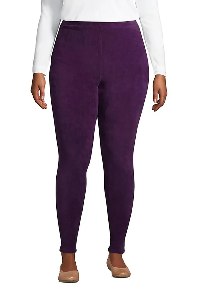 Lands039 End Pants Women Plus Size Sport Knit High Rise Corduroy Leggings Blackberry Lands039 End Pants Women Plus Size Sport Knit High Rise Corduroy Leggings Blackberry