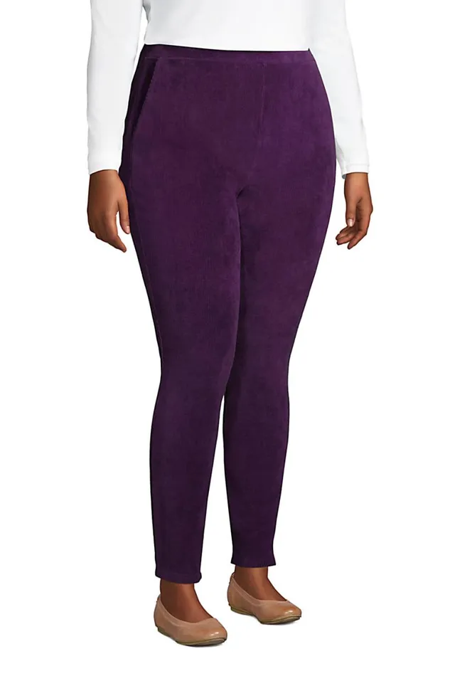 Lands039 End Pants Women Plus Size Sport Knit High Rise Corduroy Leggings Blackberry Lands039 End Pants Women Plus Size Sport Knit High Rise Corduroy Leggings Blackberry