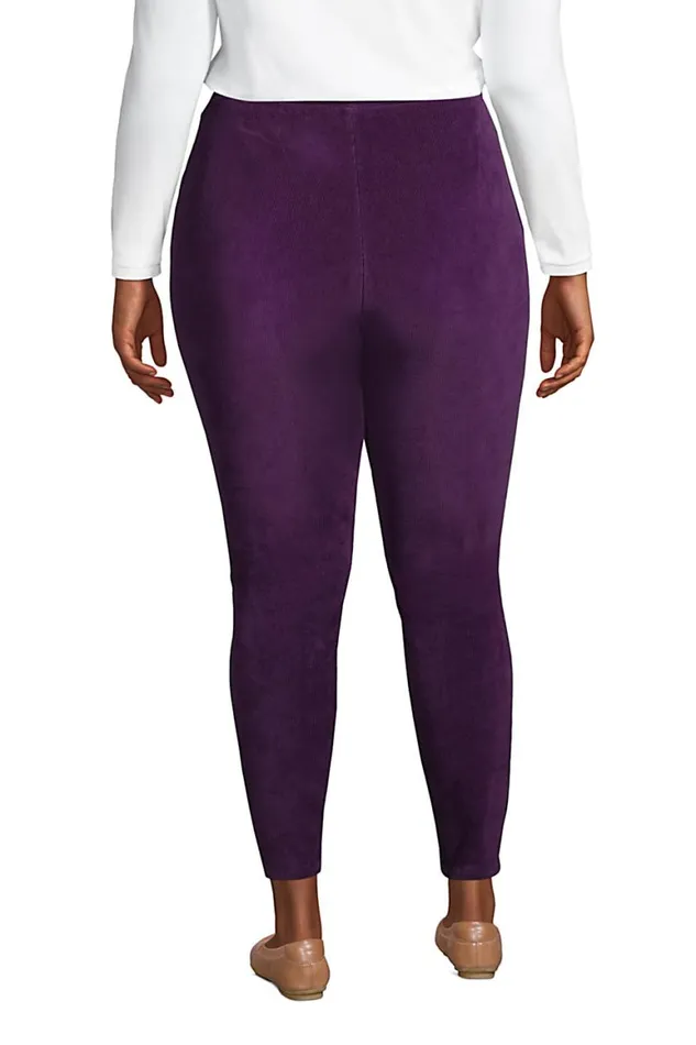 Lands039 End Pants Women Plus Size Sport Knit High Rise Corduroy Leggings Blackberry Lands039 End Pants Women Plus Size Sport Knit High Rise Corduroy Leggings Blackberry