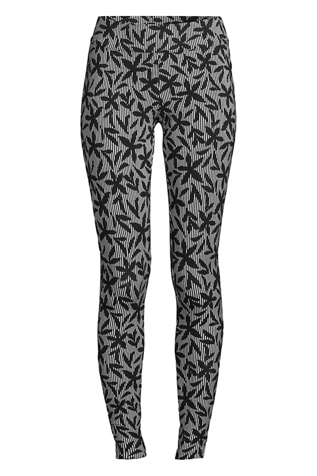 Lands039 End Pants Women Plus Size Starfish Mid Rise Knit Leggings Black Stripe Floral Lands039 End Pants Women Plus Size Starfish Mid Rise Knit Leggings Black Stripe Floral