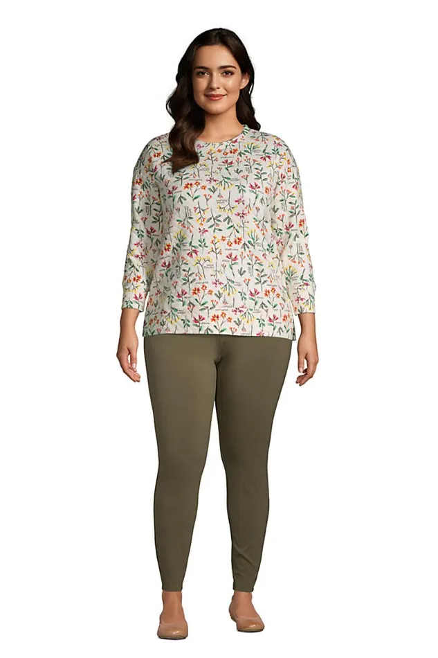 Lands039 End Pants Women Plus Size Starfish Mid Rise Knit Leggings Forest Moss Lands039 End Pants Women Plus Size Starfish Mid Rise Knit Leggings Forest Moss