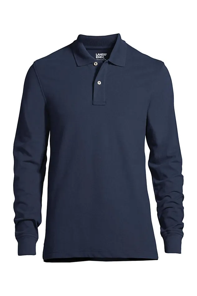 Lands039 End Polo Shirts Men Big And Tall Comfort First Long Sleeve Mesh Polo Radiant Navy Lands039 End Polo Shirts Men Big And Tall Comfort First Long Sleeve Mesh Polo Radiant Navy