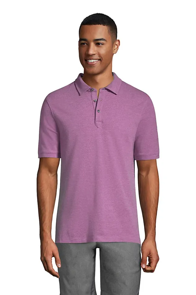 Lands039 End Polo Shirts Men Coolmax Mesh Short Sleeve Polo Mystical Grape Heather Lands039 End Polo Shirts Men Coolmax Mesh Short Sleeve Polo Mystical Grape Heather