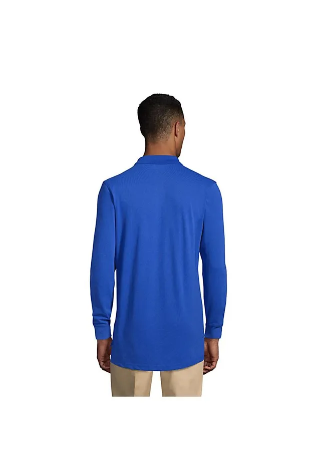 Lands039 End Polo Shirts Men Long Sleeve Mesh Polo Shirt Black Lands039 End Polo Shirts Men Long Sleeve Mesh Polo Shirt Black