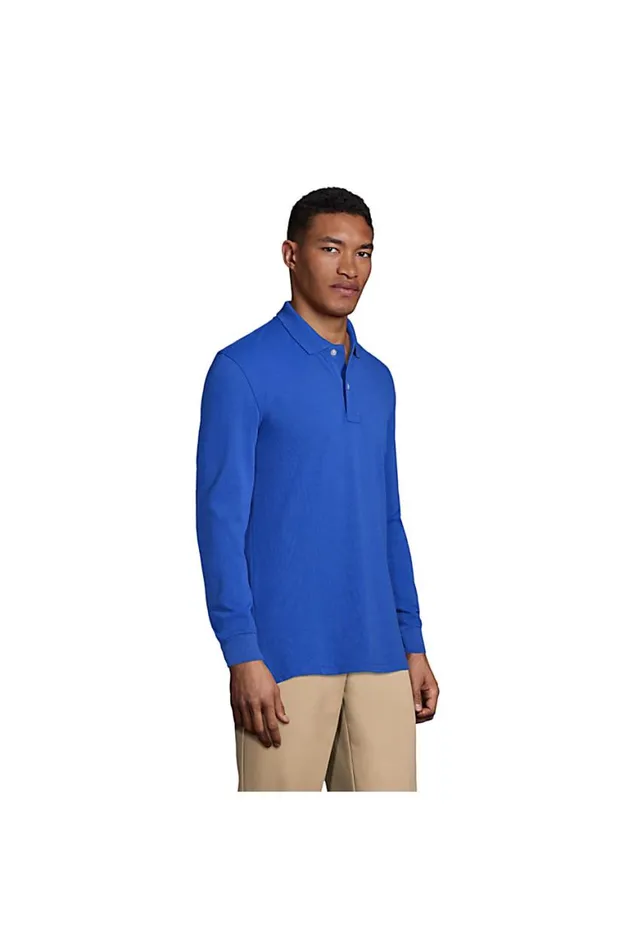 Lands039 End Polo Shirts Men Long Sleeve Mesh Polo Shirt Black Lands039 End Polo Shirts Men Long Sleeve Mesh Polo Shirt Black