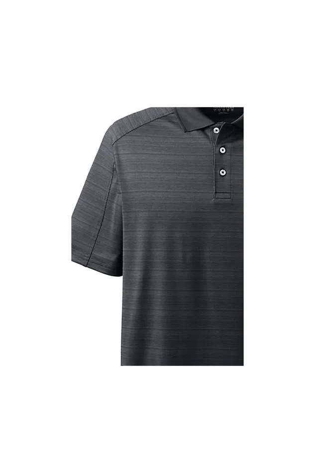 Lands039 End Polo Shirts Men Rapid Dry Tonal Stripe Polo Shirt Black