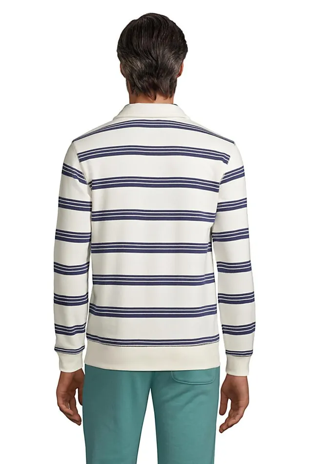Lands039 End Polo Shirts Men Serious Sweats Quarter Zip Polo Pattern Ivory Founders Stripe Lands039 End Polo Shirts Men Serious Sweats Quarter Zip Polo Pattern Ivory Founders Stripe