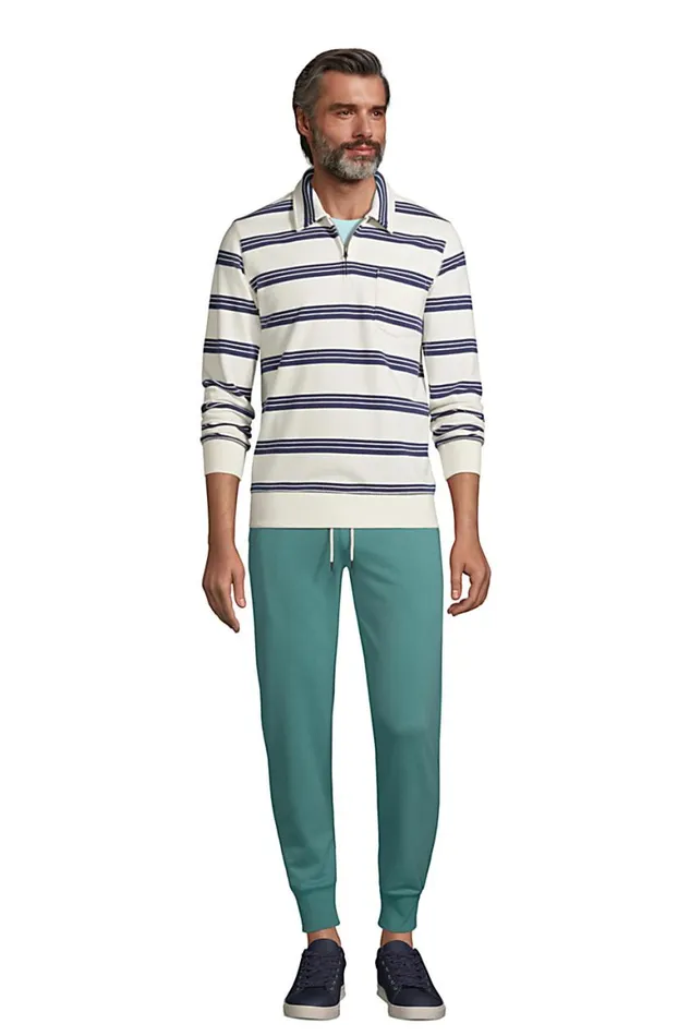 Lands039 End Polo Shirts Men Serious Sweats Quarter Zip Polo Pattern Ivory Founders Stripe Lands039 End Polo Shirts Men Serious Sweats Quarter Zip Polo Pattern Ivory Founders Stripe