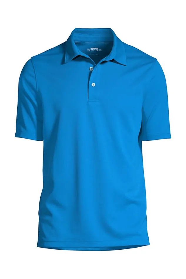 Lands039 End Polo Shirts Men Short Sleeve Active Pique Polo Siam Blue Lands039 End Polo Shirts Men Short Sleeve Active Pique Polo Siam Blue