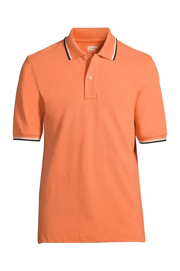 Lands039 End Polo Shirts Men Short Sleeve Comfortfirst Mesh Polo Shirt Papaya Orange Lands039 End Polo Shirts Men Short Sleeve Comfortfirst Mesh Polo Shirt Papaya Orange