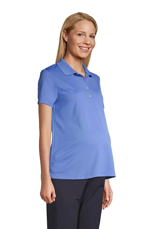 Lands039 End Polo Shirts Women Maternity Active Solid Polo Dark Cobalt Blue Lands039 End Polo Shirts Women Maternity Active Solid Polo Dark Cobalt Blue