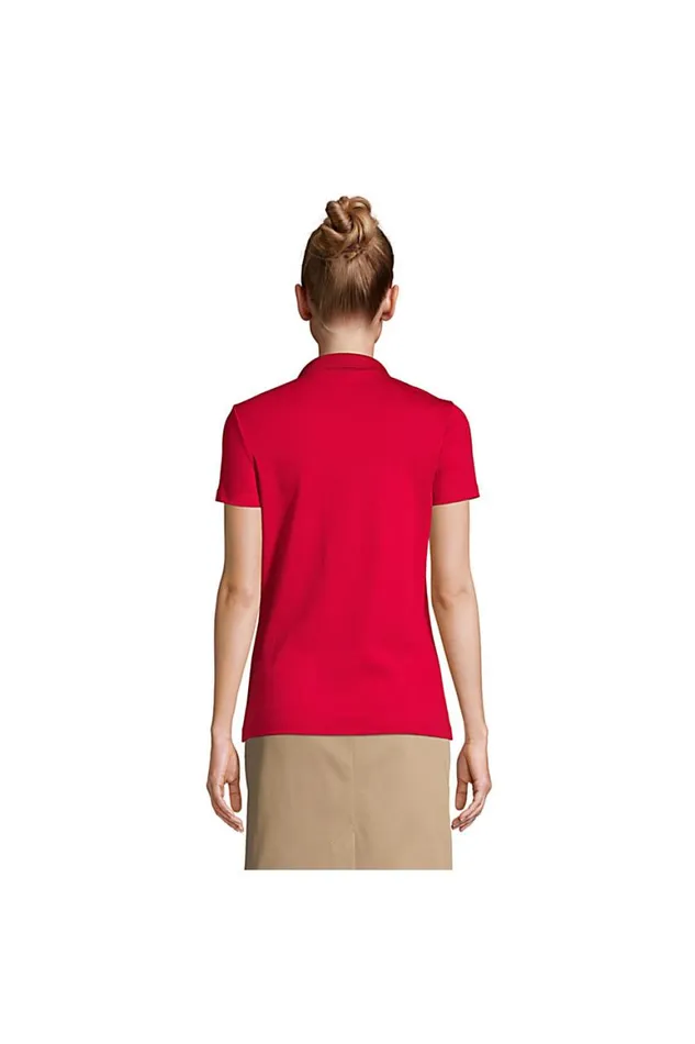 Lands039 End Polo Shirts Women Short Sleeve Feminine Fit Interlock Polo Shirt Black Lands039 End Polo Shirts Women Short Sleeve Feminine Fit Interlock Polo Shirt Black