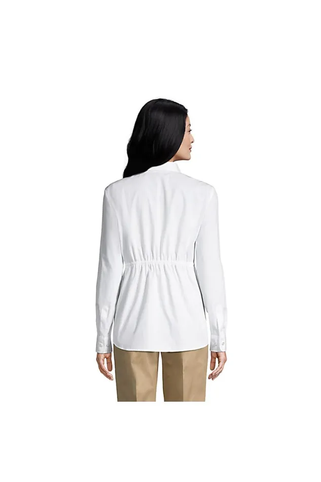 Lands039 End Shirts and Blouses Women Long Sleeve Maternity Adjustable Stretch Shirt Black Lands039 End Shirts and Blouses Women Long Sleeve Maternity Adjustable Stretch Shirt Black