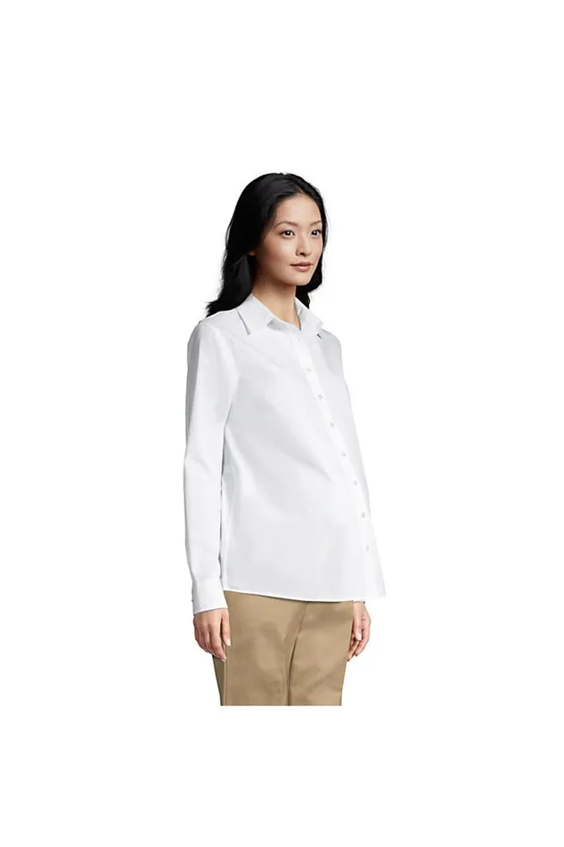 Lands039 End Shirts and Blouses Women Long Sleeve Maternity Adjustable Stretch Shirt Black Lands039 End Shirts and Blouses Women Long Sleeve Maternity Adjustable Stretch Shirt Black