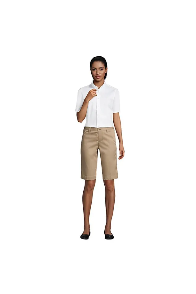 Lands039 End Shirts and Blouses Women No Gape Short Sleeve Stretch Shirt Light Sea Blue Lands039 End Shirts and Blouses Women No Gape Short Sleeve Stretch Shirt Light Sea Blue