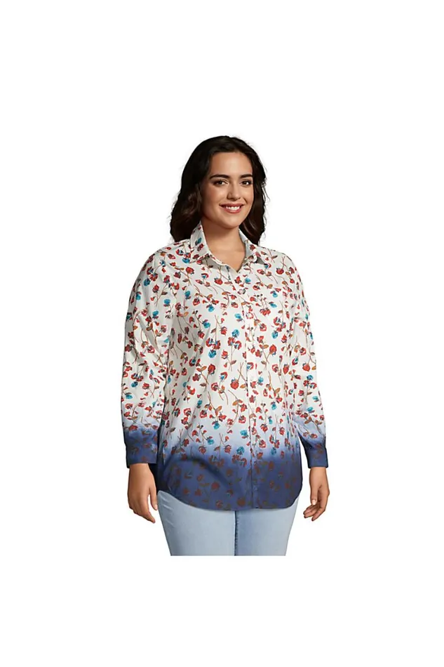 Lands039 End Shirts and Blouses Women Plus Size Cotton Boyfriend Fit Long Sleeve Tunic Top Athletic Gold Artisan Plaid Lands039 End Shirts and Blouses Women Plus Size Cotton Boyfriend Fit Long Sleeve Tunic Top Athletic Gold Artisan Plaid