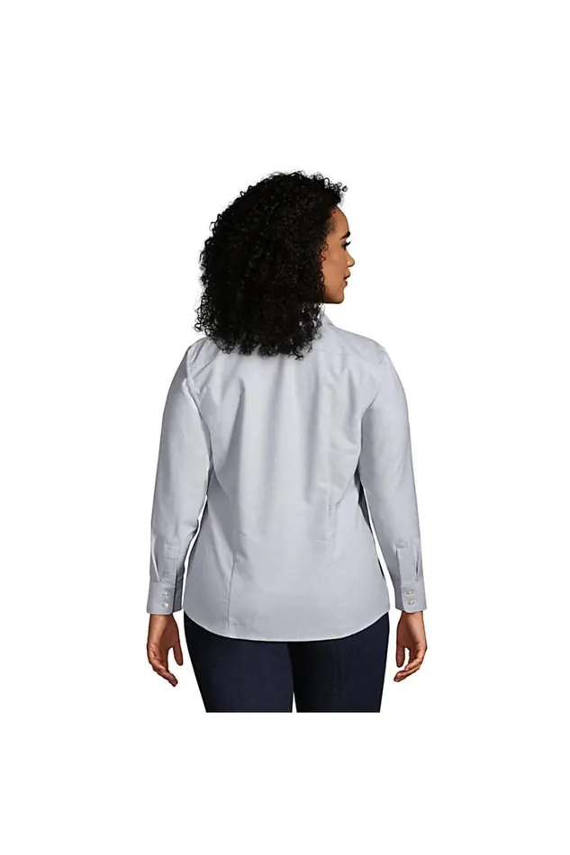 Lands039 End Shirts and Blouses Women Plus Size Long Sleeve Oxford Shirt Blue Lands039 End Shirts and Blouses Women Plus Size Long Sleeve Oxford Shirt Blue