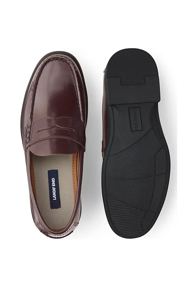 Lands039 End Shoes Men Leather Slip On Penny Loafer Shoes Oxblood Lands039 End Shoes Men Leather Slip On Penny Loafer Shoes Oxblood