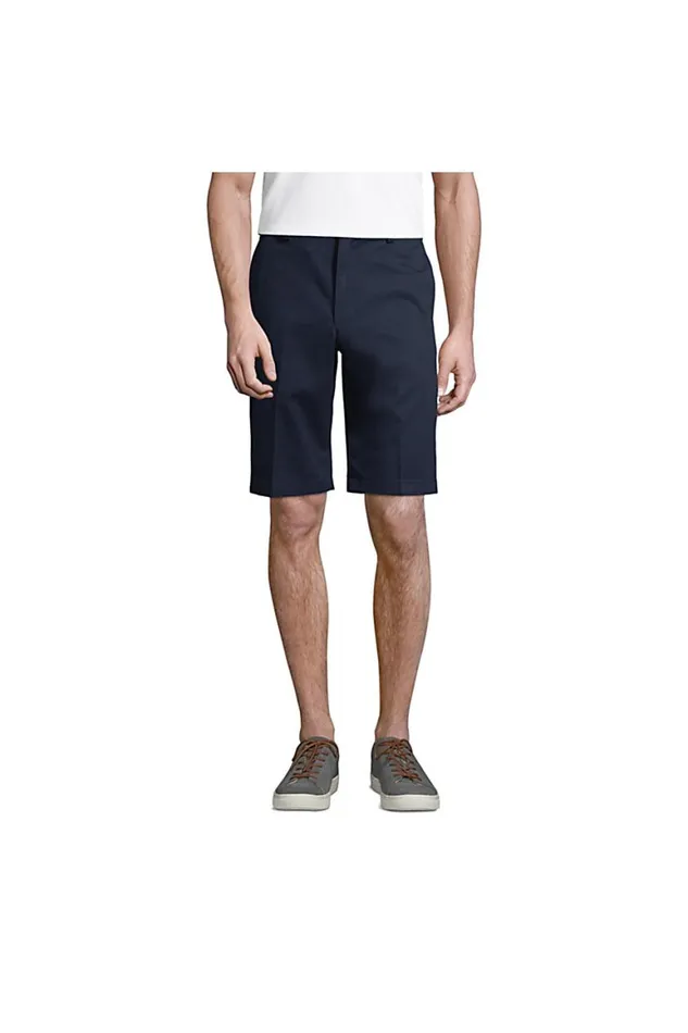 Lands039 End Shorts Men 11034 Wrinkle Resistant Chino Shorts Classic Navy