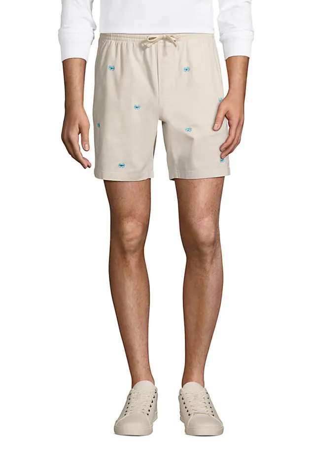 Lands039 End Shorts Men 7 Inch Comfortfirst Knockabout Pull On Deck Shorts Antique Alabaster Crab Lands039 End Shorts Men 7 Inch Comfortfirst Knockabout Pull On Deck Shorts Antique Alabaster Crab