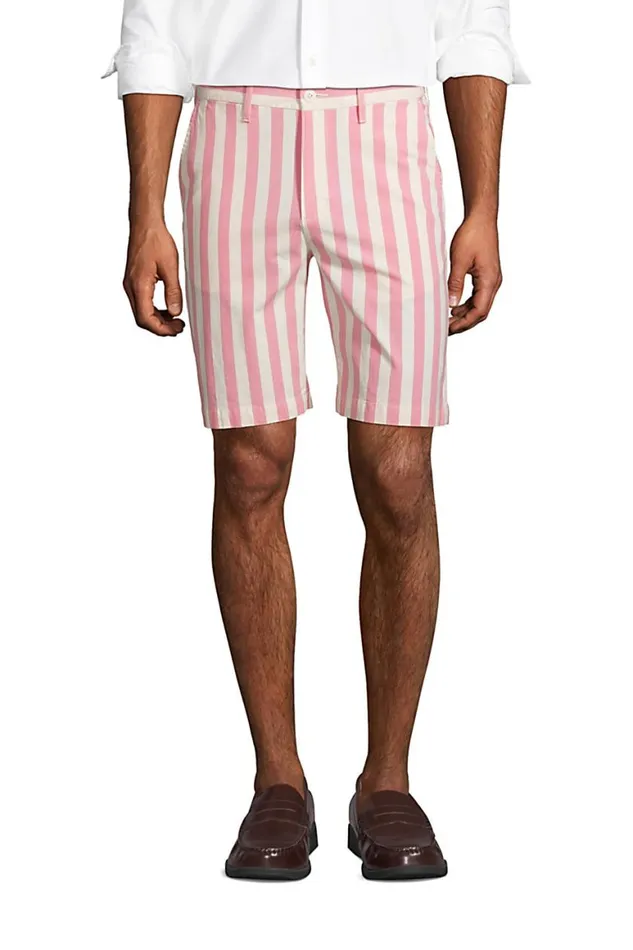 Lands039 End Shorts Men 9034 Comfort Waist Stretch Knockabout Chino Shorts Salt Washed Pink Stripe Lands039 End Shorts Men 9034 Comfort Waist Stretch Knockabout Chino Shorts Salt Washed Pink Stripe