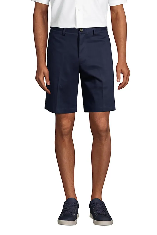 Lands039 End Shorts Men Comfort Waist 9 Inch No Iron Chino Shorts Radiant Navy Lands039 End Shorts Men Comfort Waist 9 Inch No Iron Chino Shorts Radiant Navy