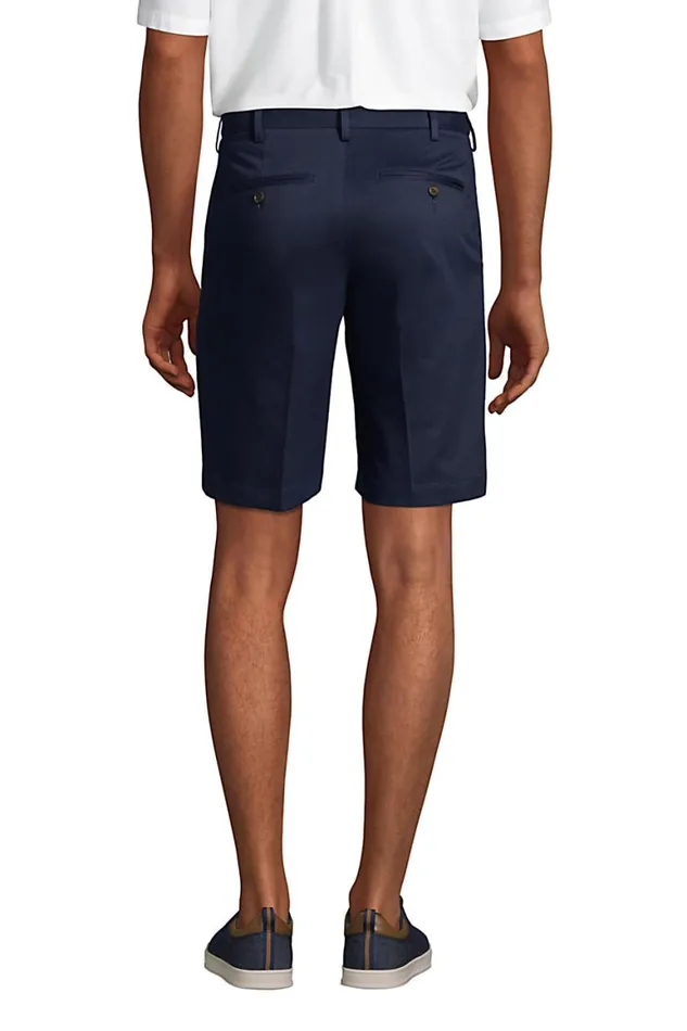 Lands039 End Shorts Men Comfort Waist 9 Inch No Iron Chino Shorts Radiant Navy Lands039 End Shorts Men Comfort Waist 9 Inch No Iron Chino Shorts Radiant Navy