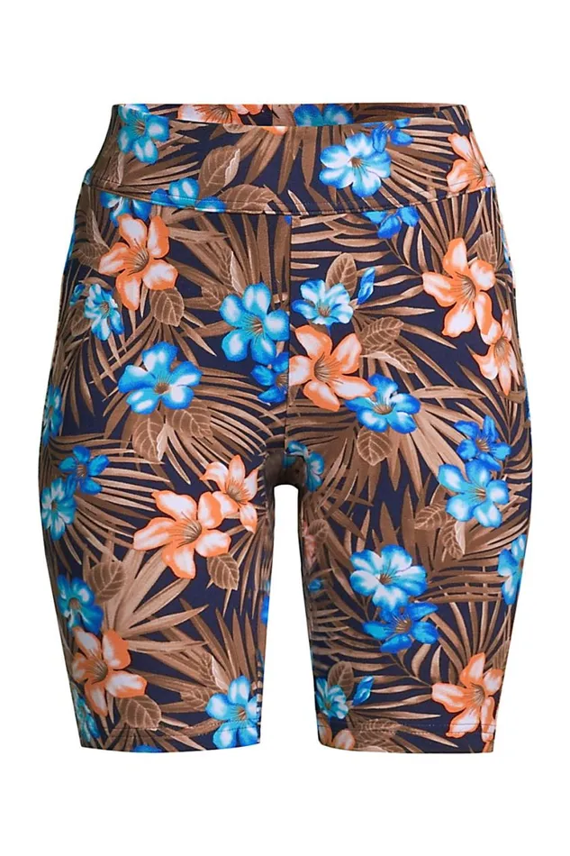Lands039 End Shorts Women Plus Size High Rise Starfish 9034 Bike Shorts Deep Sea Navy Tropic Palm Lands039 End Shorts Women Plus Size High Rise Starfish 9034 Bike Shorts Deep Sea Navy Tropic Palm